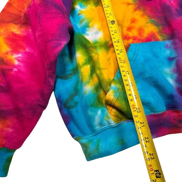 Exist Womens Psychedelic Hoodie SZ XL Multi Cotton Brights Hippie Oversized - Picture 5 of 7